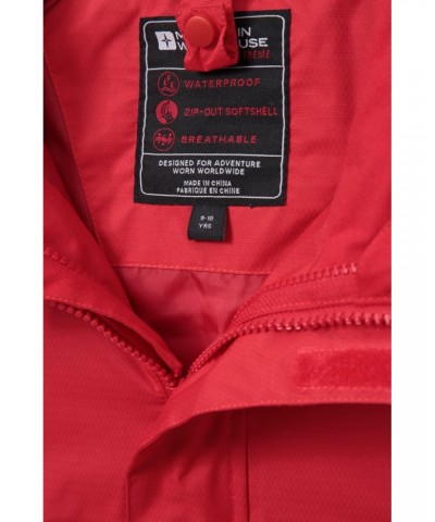 Bracken Extreme 3 in 1 Kids Waterproof Jacket Red $38.40 Jackets