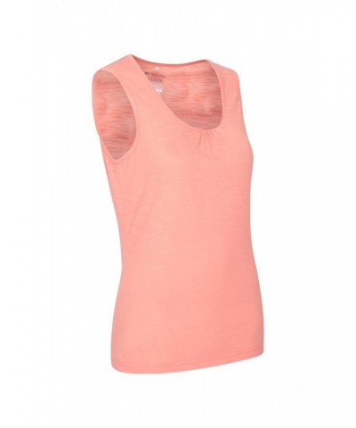 Agra Quick-Dry Slub Womens Tank Top Coral $10.59 Tops