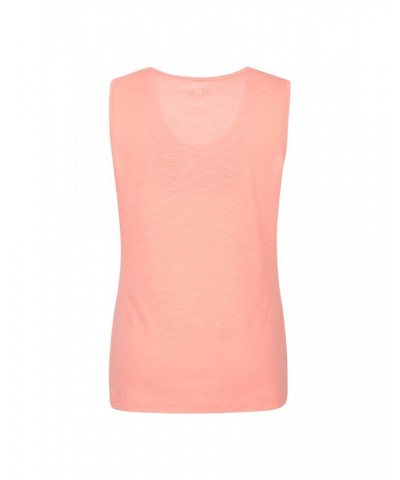 Agra Quick-Dry Slub Womens Tank Top Coral $10.59 Tops