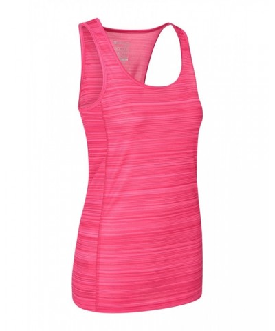 Endurance Striped Womens Tank Top Pink $10.39 Active