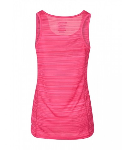 Endurance Striped Womens Tank Top Pink $10.39 Active