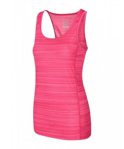 Endurance Striped Womens Tank Top Pink $10.39 Active