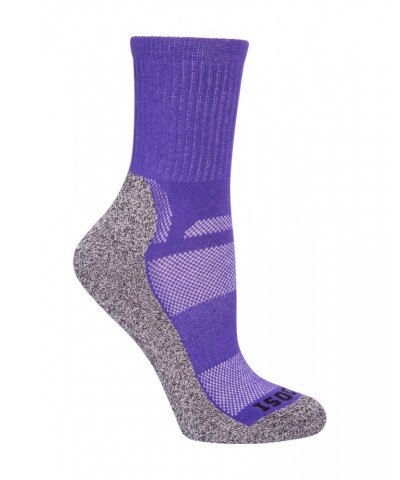 IsoCool Womens Trekker Quarter Length Socks Purple $10.00 Accessories