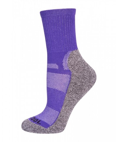 IsoCool Womens Trekker Quarter Length Socks Purple $10.00 Accessories