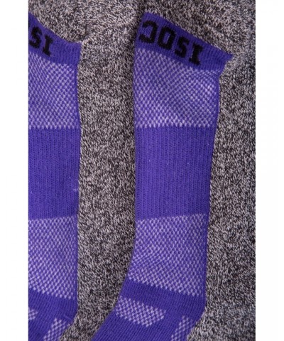 IsoCool Womens Trekker Quarter Length Socks Purple $10.00 Accessories