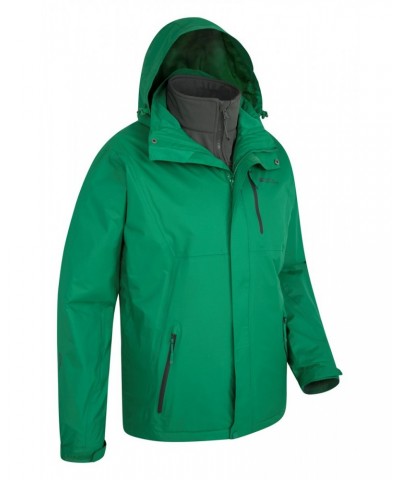 Bracken Extreme 3 in 1 Mens Waterproof Jacket Green $58.50 Jackets