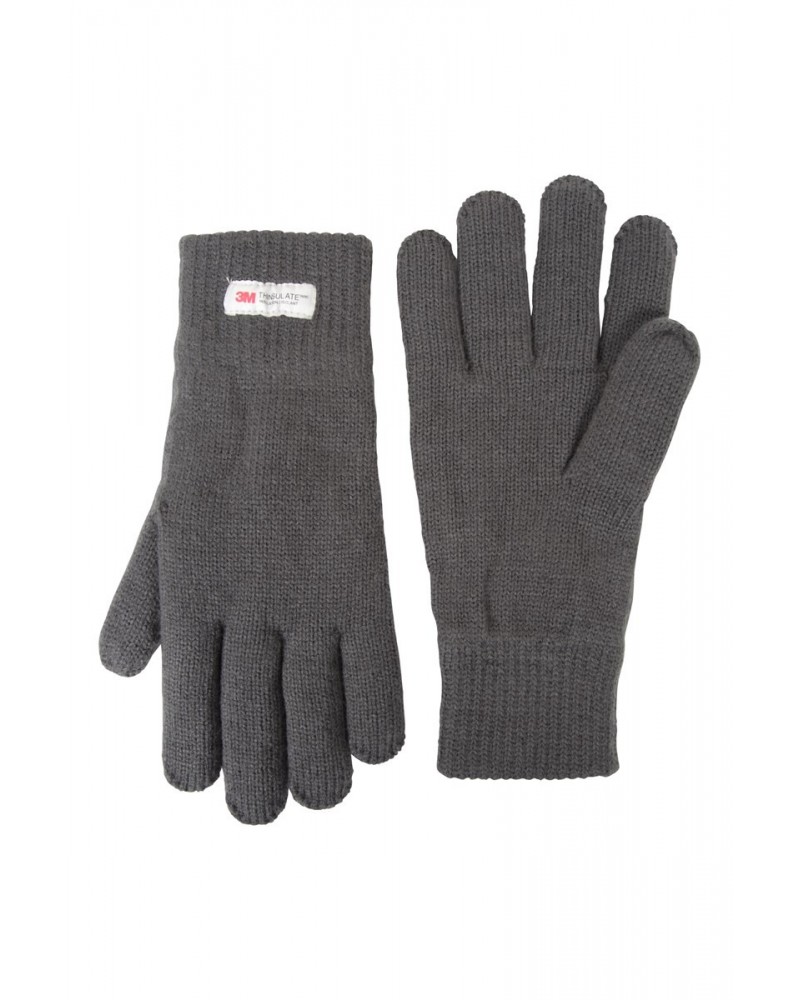 Thinsulate Mens Knitted Gloves Grey $14.49 Accessories