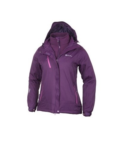 Bracken Extreme Womens 3 in 1 Waterproof Jacket Purple $55.20 Jackets