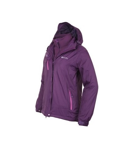 Bracken Extreme Womens 3 in 1 Waterproof Jacket Purple $55.20 Jackets