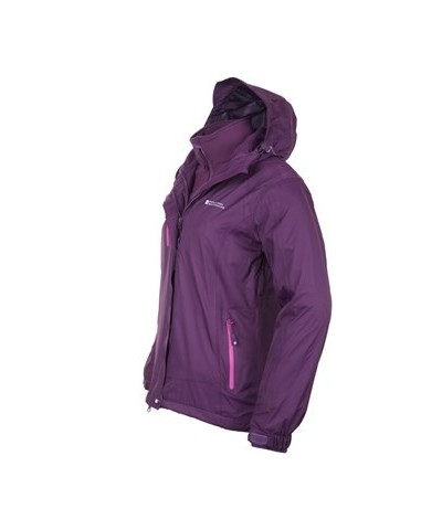 Bracken Extreme Womens 3 in 1 Waterproof Jacket Purple $55.20 Jackets