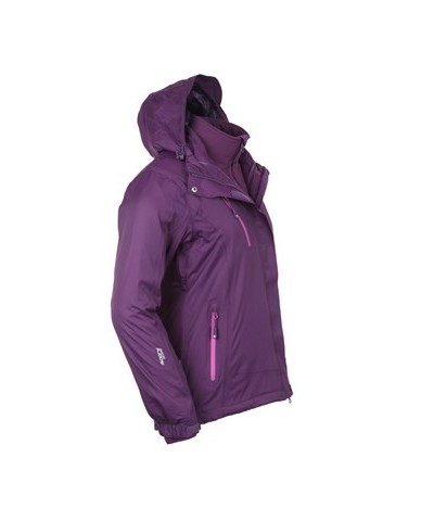 Bracken Extreme Womens 3 in 1 Waterproof Jacket Purple $55.20 Jackets