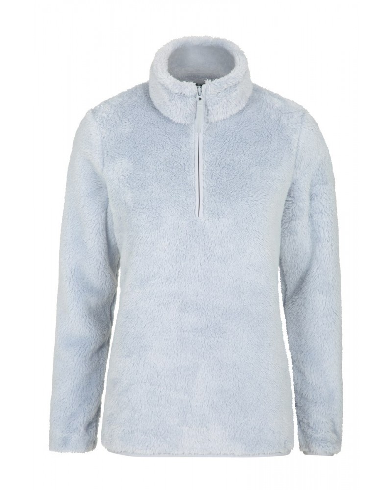 Teddy Womens Half-Zip Fleece Pale Blue $18.80 Fleece