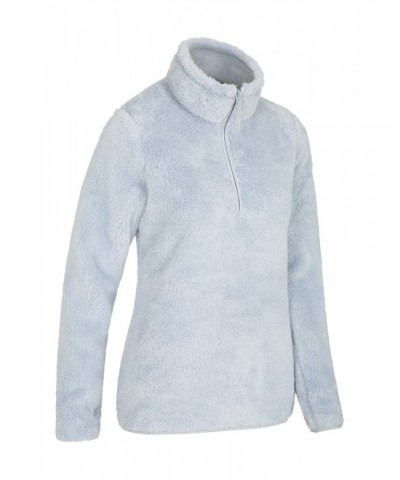 Teddy Womens Half-Zip Fleece Pale Blue $18.80 Fleece