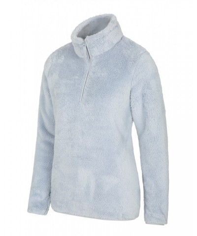 Teddy Womens Half-Zip Fleece Pale Blue $18.80 Fleece