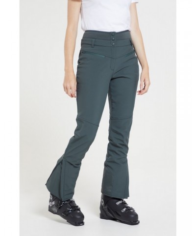 Avalanche Recco Womens High-Waisted Softshell Ski Pants Khaki $33.00 Pants