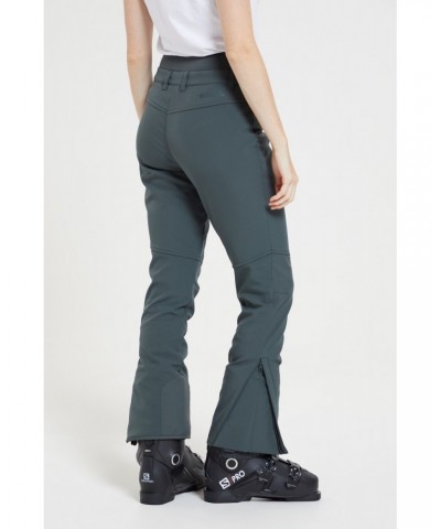 Avalanche Recco Womens High-Waisted Softshell Ski Pants Khaki $33.00 Pants