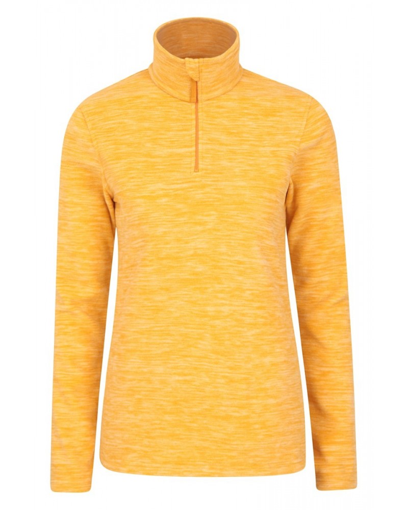 Snowdon Melange Womens Half-Zip Fleece Mustard $12.50 Fleece