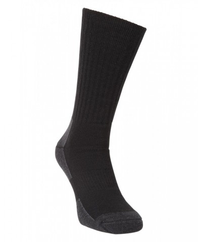 Extreme Trek Mens Merino Wool Mid-Calf Socks Black $14.49 Accessories