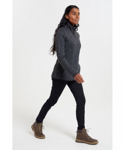 Idris Womens High Neck Fleece Black $14.74 Fleece