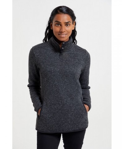 Idris Womens High Neck Fleece Black $14.74 Fleece