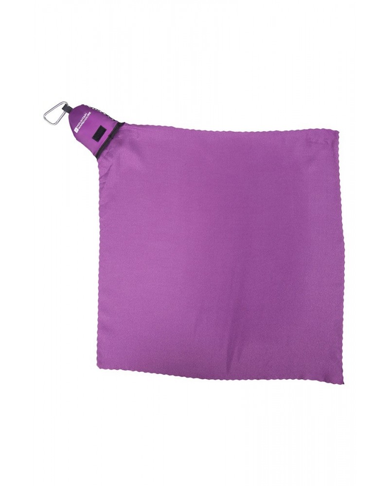 Clip Travel Towel - 40 x 40cm Purple $9.71 Travel Accessories