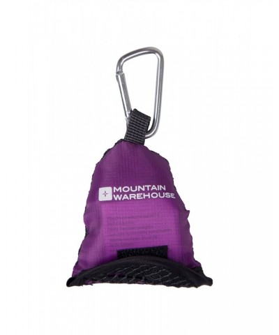 Clip Travel Towel - 40 x 40cm Purple $9.71 Travel Accessories