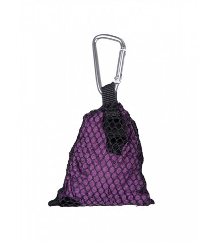 Clip Travel Towel - 40 x 40cm Purple $9.71 Travel Accessories