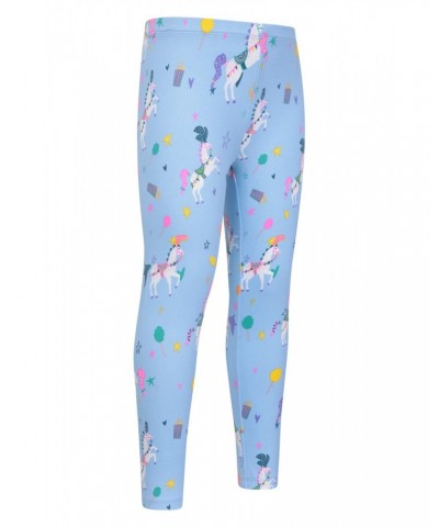 Patterned Casual Kids Leggings 3-Pack Teal $13.99 Active