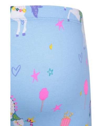 Patterned Casual Kids Leggings 3-Pack Teal $13.99 Active