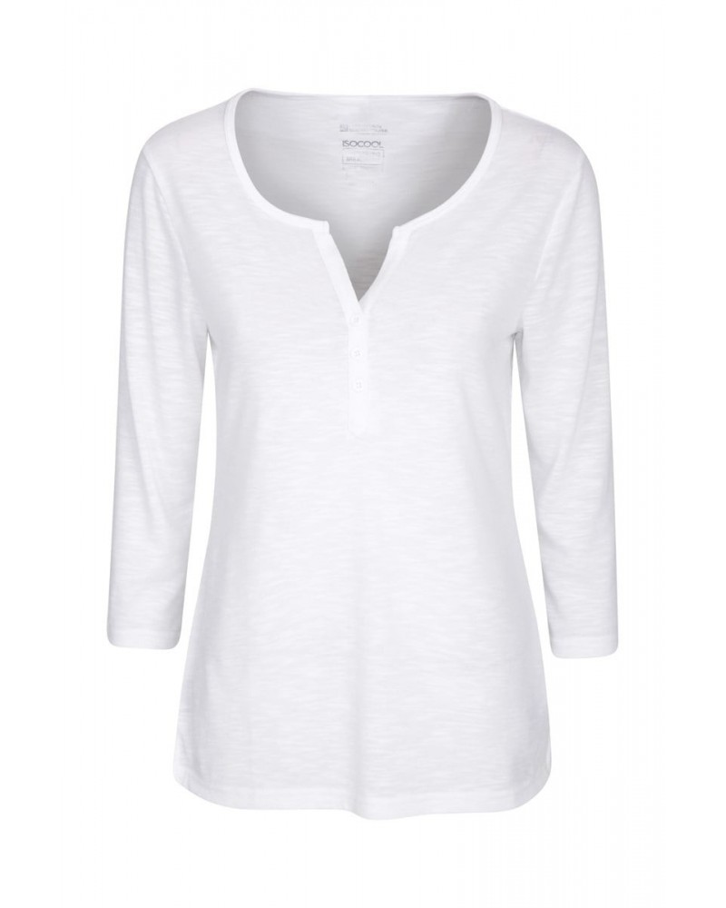 Paphos Womens Quick-Dry UV Button Top White $16.17 Tops