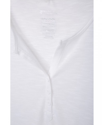 Paphos Womens Quick-Dry UV Button Top White $16.17 Tops