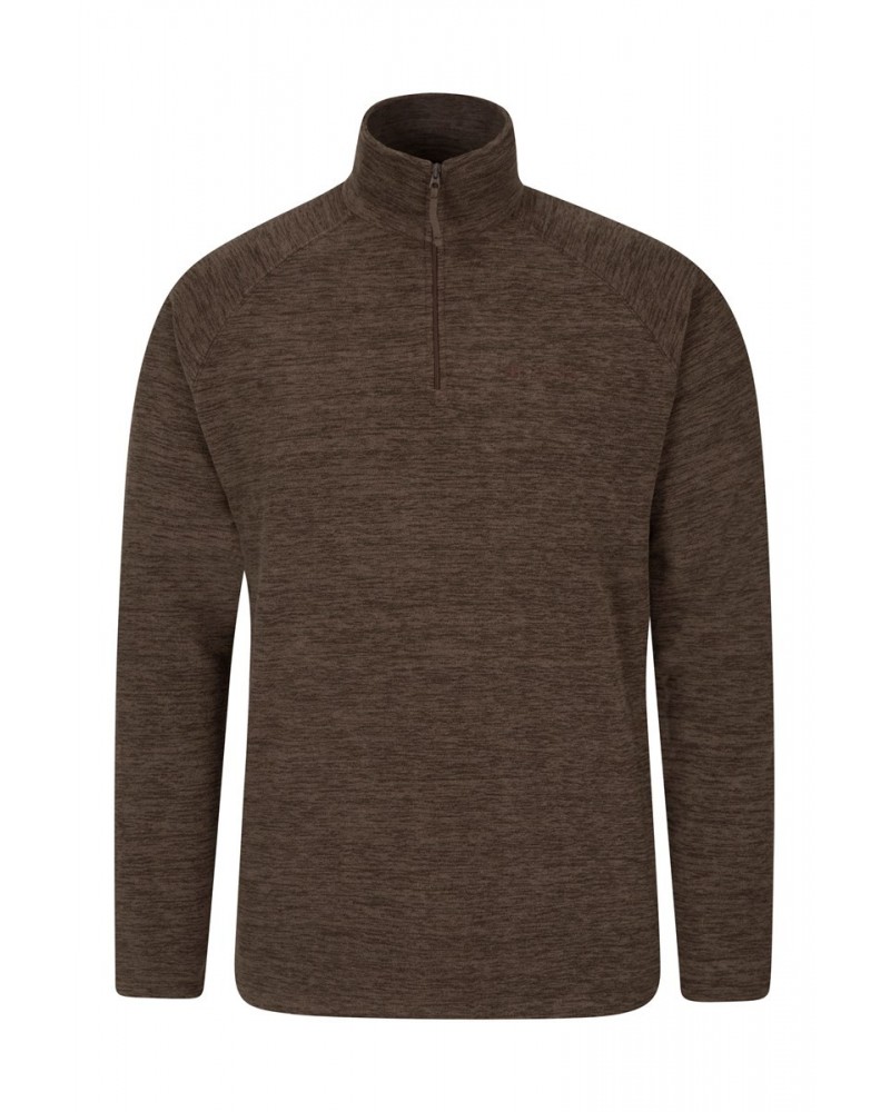 Snowdon Mens Micro Fleece Brown $13.49 Fleece