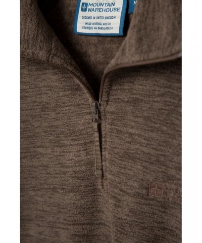 Snowdon Mens Micro Fleece Brown $13.49 Fleece