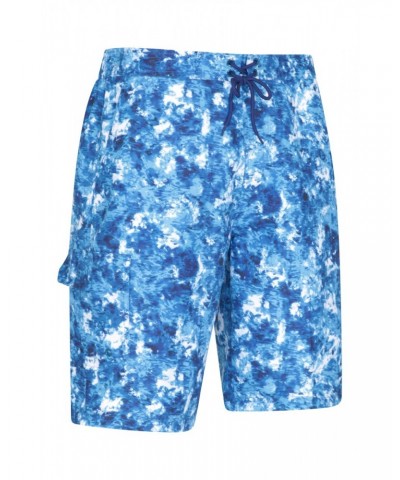 Ocean Printed Mens Boardshorts Dark Blue $14.74 Pants