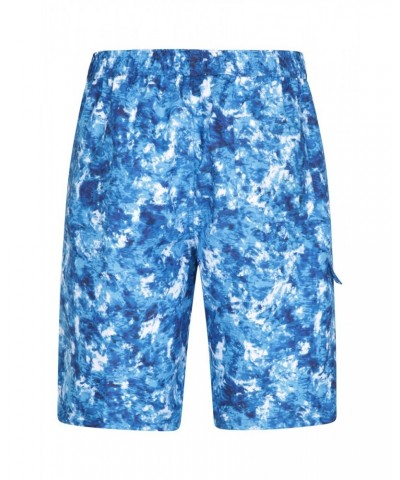 Ocean Printed Mens Boardshorts Dark Blue $14.74 Pants