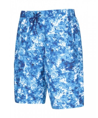 Ocean Printed Mens Boardshorts Dark Blue $14.74 Pants