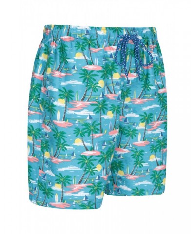 Aruba Printed Mens Swim Shorts Turquoise $13.99 Pants