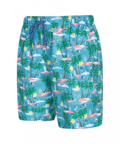 Aruba Printed Mens Swim Shorts Turquoise $13.99 Pants