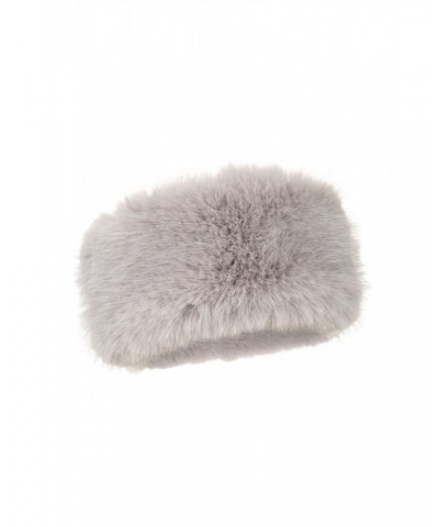 Womens Faux Fur Thermal Headband Grey $18.80 Accessories