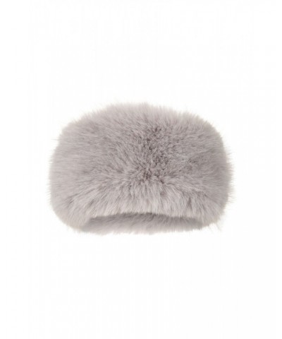 Womens Faux Fur Thermal Headband Grey $18.80 Accessories