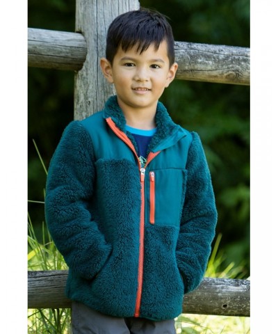 Kids Cozy Recycled Sherpa Fleece Green $12.74 Fleece