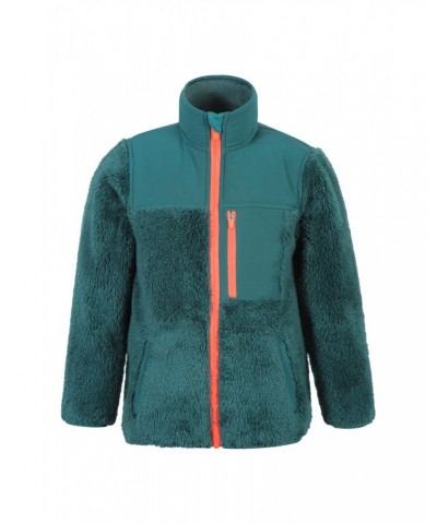 Kids Cozy Recycled Sherpa Fleece Green $12.74 Fleece