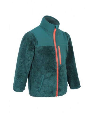 Kids Cozy Recycled Sherpa Fleece Green $12.74 Fleece