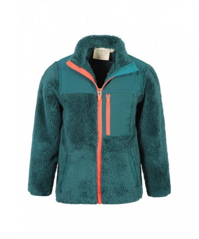 Kids Cozy Recycled Sherpa Fleece Green $12.74 Fleece