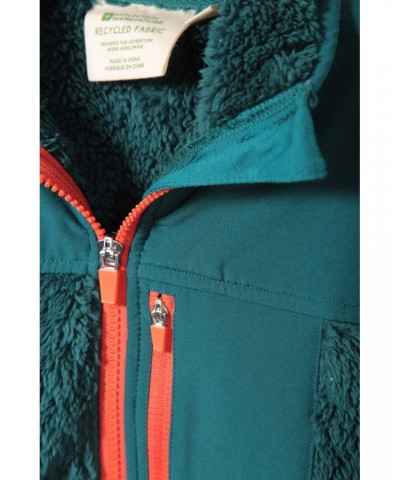 Kids Cozy Recycled Sherpa Fleece Green $12.74 Fleece