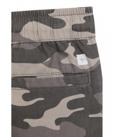 Camo Kids Pants with Reinforced Knees Dark Grey $19.79 Active