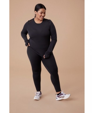 Mesh Movement Womens Top Black $18.45 Active