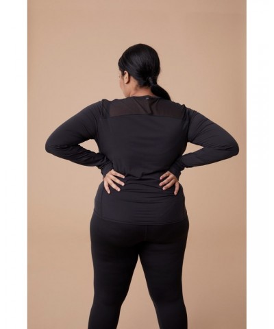 Mesh Movement Womens Top Black $18.45 Active