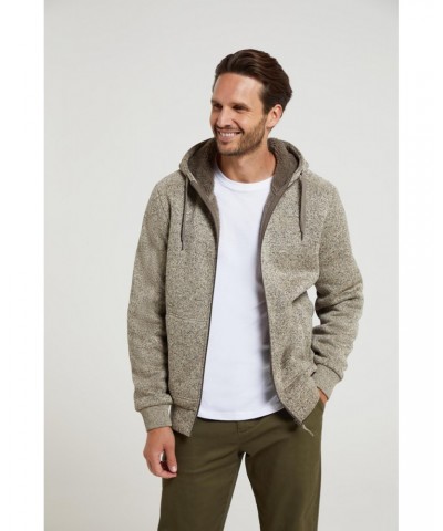 Nevis II Mens Fur Lined Hoodie Beige $36.39 Tops