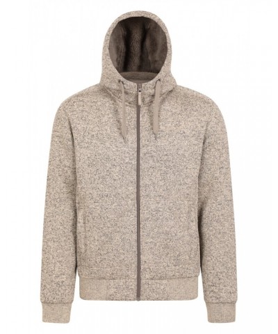 Nevis II Mens Fur Lined Hoodie Beige $36.39 Tops